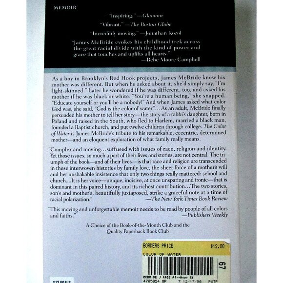 Book: The Color of Water by James McBride - Picture 5 of 5